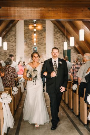 Wedding photograph in a Polaroid-style proof frame